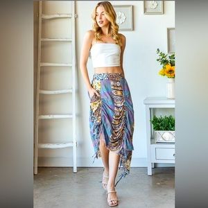 NEW Oli & Hali Mineral Washed Cinch Skirt XL